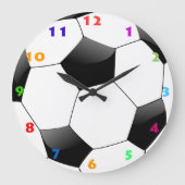 FOOTBALL/VOETBAL MET KLEURENNUMMERS GROTE KLOK (Voorkant)