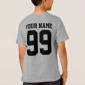 Football Voetbal Naam Nummer Jongens Meisjes Kinde T-shirt (Achterkant)