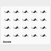 Football Voetbal Ronde Sticker (Vel)