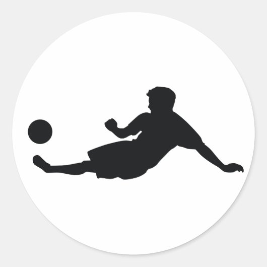 Football Voetbal Ronde Sticker (Voorkant)