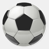 Football Voetbal Ronde Sticker (Voorkant)
