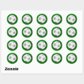 Football Voetbal Ronde Sticker (Vel)