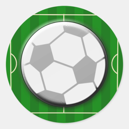 Football Voetbal Ronde Sticker (Voorkant)