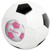  Football Voetbal Roze en Wit (Drie kwart)