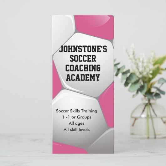 Football Voetbal Roze en Wit (Staand voorkant)