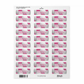 Football Voetbal Roze en Wit Etiket (Full Sheet)