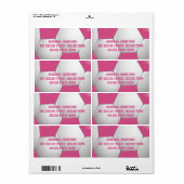 Football Voetbal Roze en Wit Etiket (Full Sheet)
