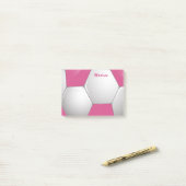 Football Voetbal Roze en Wit Post-it® Notes (Op bureau)
