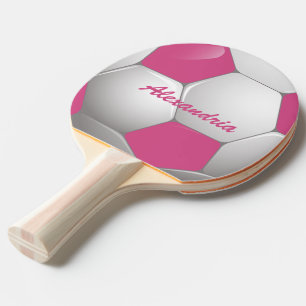 Football Voetbal Roze en Wit Tafeltennisbatje