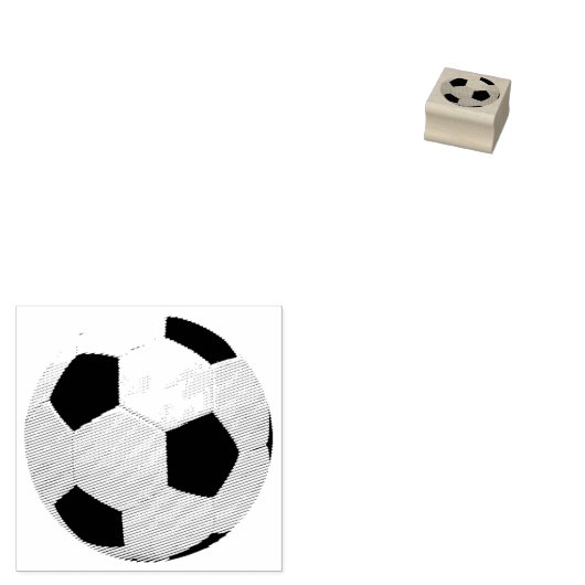 Football Voetbal Rubberstempel (Gestempeld)