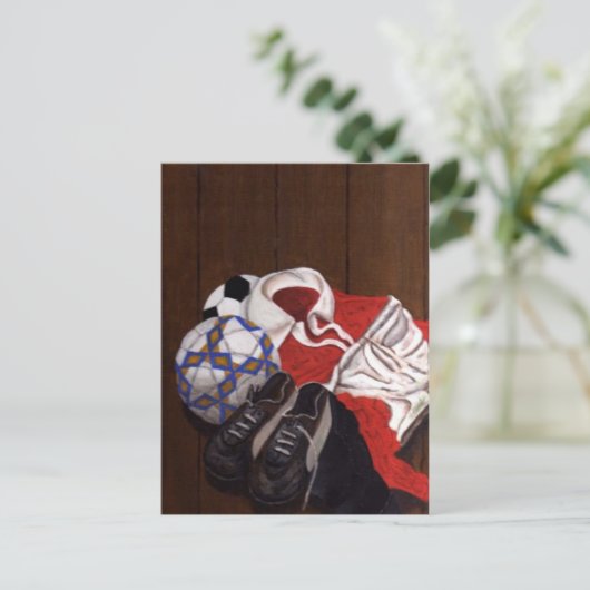 Football Voetbal schilderen Briefkaart (Staand voorkant)
