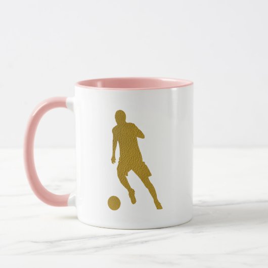 Football Voetbal Shooter | Cool Golden Leather Loo Mok (Links)