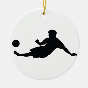 Football Voetbal Silhouette Keramisch Ornament
