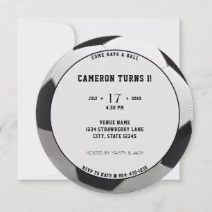 Football Voetbal Sport 1e Verjaardagsfeest Kaart