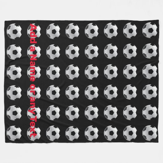 Football Voetbal ventilatorrugleuning Fleece Deken (Voorkant (Horizontaal))