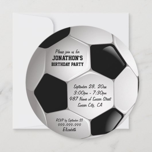 Football Voetbal verjaardagsfeestje Kaart (Voorkant)