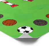 Football Voetbal Voetbal Aangepast Poster (Hoek)