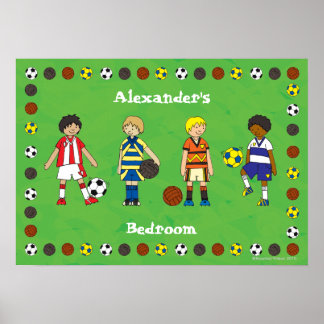 Football Voetbal Voetbal Aangepast Poster