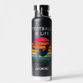 Football Voetbalkbord voor speciale tekst en naam  Waterfles (Links)