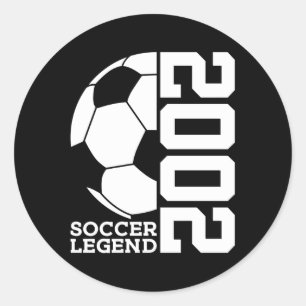 Football voetballegende 2002 ronde sticker