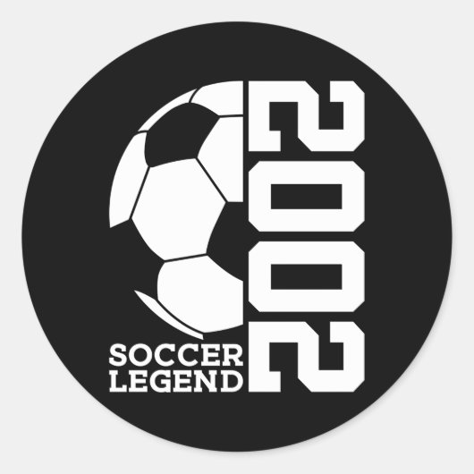 Football voetballegende 2002 ronde sticker (Voorkant)