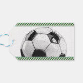 Football voetbalspel kinderen jarig cadeaulabel (Achterkant Horizontaal)