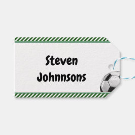 Football voetbalspel kinderen jarig cadeaulabel