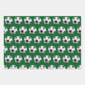 Football voetbalspel kinderen jarig inpakpapier vel (Voorkant 3)