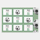 Football voetbalspel kinderen jarig inpakpapier vel (Voorkant 2)
