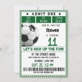 Football voetbalspel kinderen jarig kaart (Voorkant)