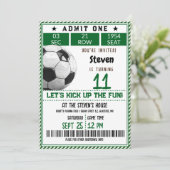 Football voetbalspel kinderen jarig kaart (Staand voorkant)