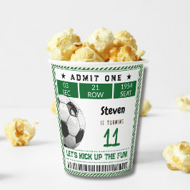 Football voetbalspel kinderen jarig papieren bekers