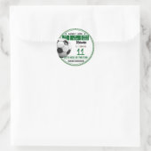Football voetbalspel kinderen jarig ronde sticker (Tas)