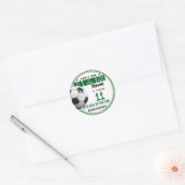 Football voetbalspel kinderen jarig ronde sticker (Envelop)