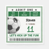 Football voetbalspel kinderen jarig servet (Voorkant)
