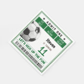 Football voetbalspel kinderen jarig servet (Hoek)