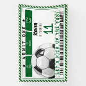 Football voetbalspel kinderen jarig spandoek (Verticaal)