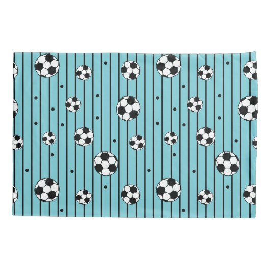 Football Voetbalspeler zwart-wit Kussensloop (Achterkant-Links)