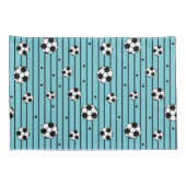 Football Voetbalspeler zwart-wit Kussensloop (Achterkant-Rechts)