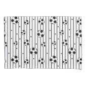 Football Voetbalspeler zwart-wit Kussensloop (Voorkant-Links)