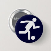 Football Voetbalsymbool Button (Voorkant /achterkant)