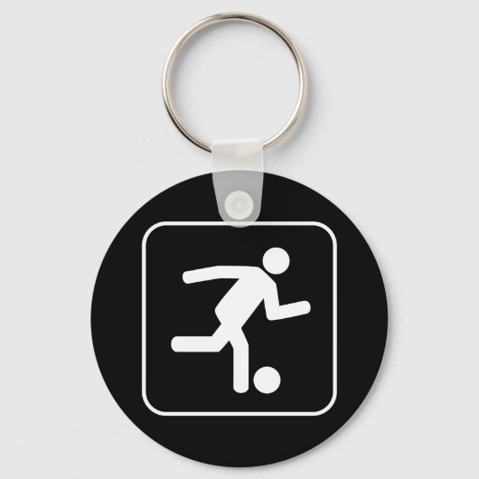 Football Voetbalsymbool Sleutelhanger (Voorkant)