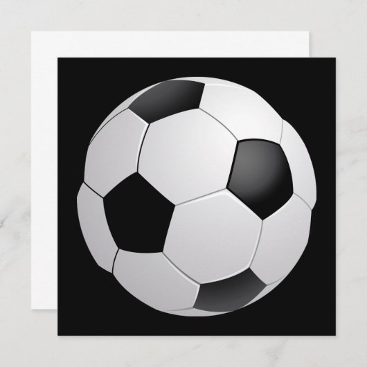 Football Voetbaluitnodiging Kaart (Voorkant / Achterkant)