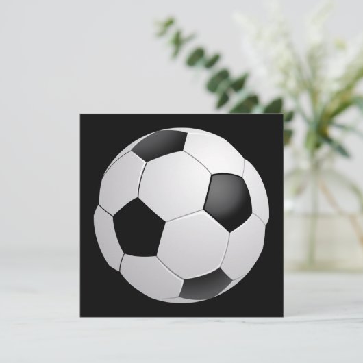 Football Voetbaluitnodiging Kaart (Staand voorkant)