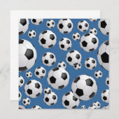 Football Voetbaluitnodiging Kaart (Voorkant / Achterkant)