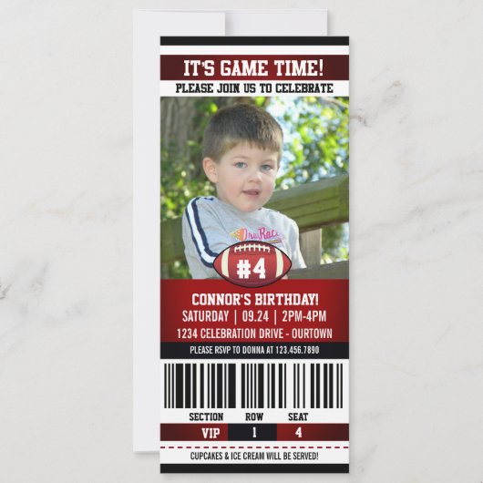 Football vogeldagfoto-sjabloon kaart (Voorkant)