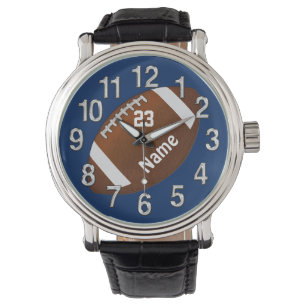 Football volgen met Jouw naam, NUMMER en KLEUREN Horloge
