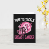 Football voor borstkanker Helmet roze lint A Kaart (Gele Bloem)