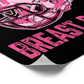 Football voor borstkanker Helmet roze lint A Poster (Hoek)