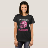 Football voor borstkanker Helmet roze lint A T-shirt (Voorkant volledig)